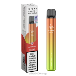 ELFBAR 600V2 engangs vape eple fersken - Elf Bar Pris 4D8011