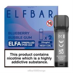 ELFBAR ELFA ferdigfylt pod (2 pakke) blåbær tyggegummi - Elf Bar Norge 4D80126