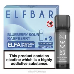 ELFBAR ELFA ferdigfylt pod (2 pakke) blåbærsur bringebær - Elf Bar Norge 4D80114