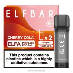ELFBAR ELFA ferdigfylt pod (2 pakke) kirsebær cola - Elf Bar Pris 4D80113