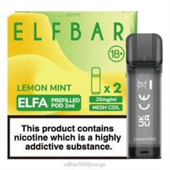 ELFBAR ELFA ferdigfylt pod (2 pakke) sitron mynte - Elf Bar Pris 4D80110