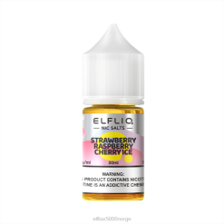 Elf Bar Nikotin B44H32 - ELFBAR ELFLIQ Nic salt 30 ml Strawberry bringebær kirsebæris