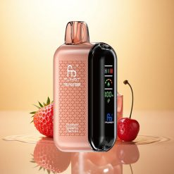 Fumot Tornado 20000 Puffs Jordbær Bringebær Kirsebær Is med Dual Mesh Coil og 850mAh Batteri